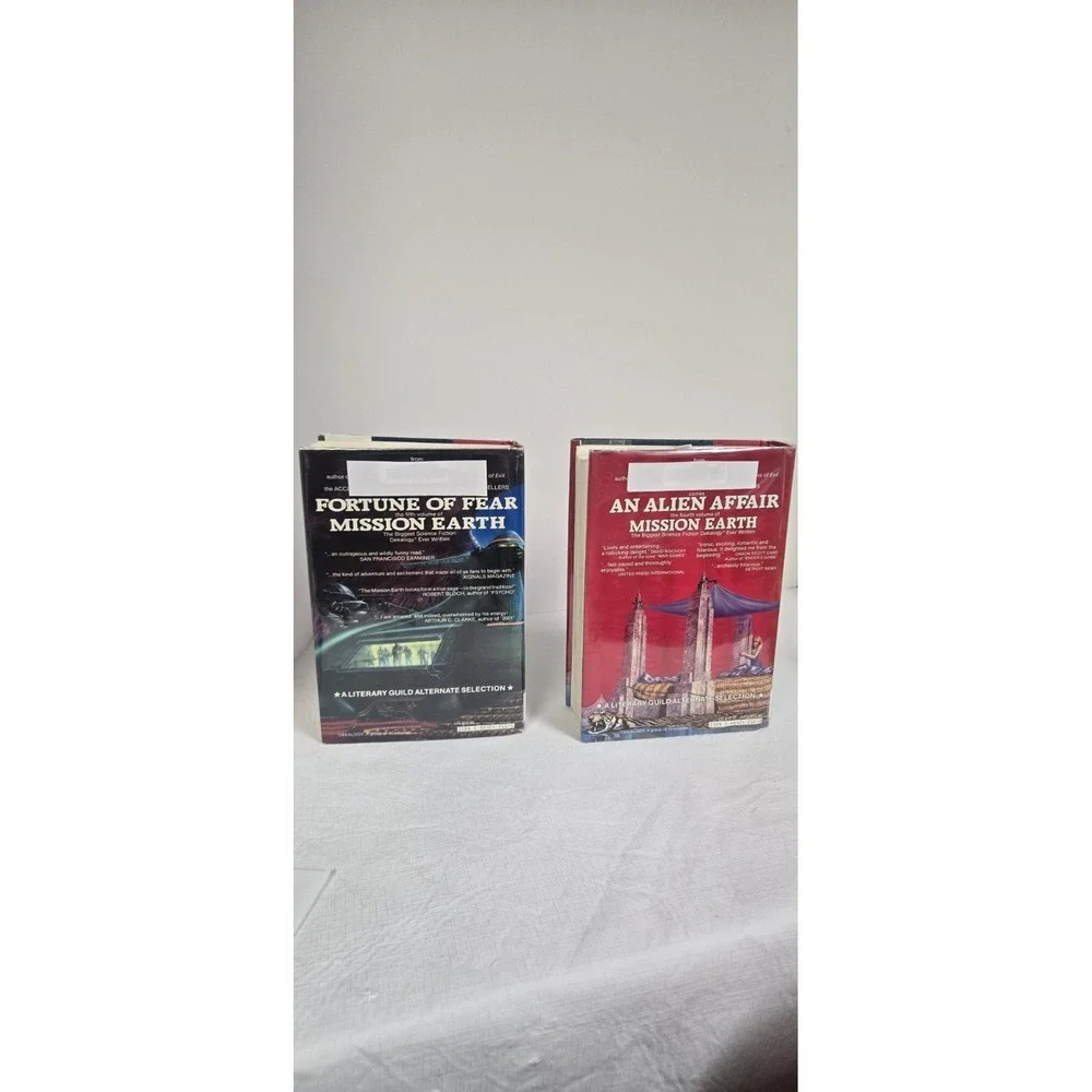L. Ron Hubbard Mission Earth Vol.‎ 4 & 5 HC Alien Affair Fortune of Fear 1st Ed.